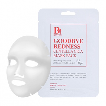 BENTON Upokojujúca pleťová maska Goodbye Redness Centella Cica Mask Pack 23g